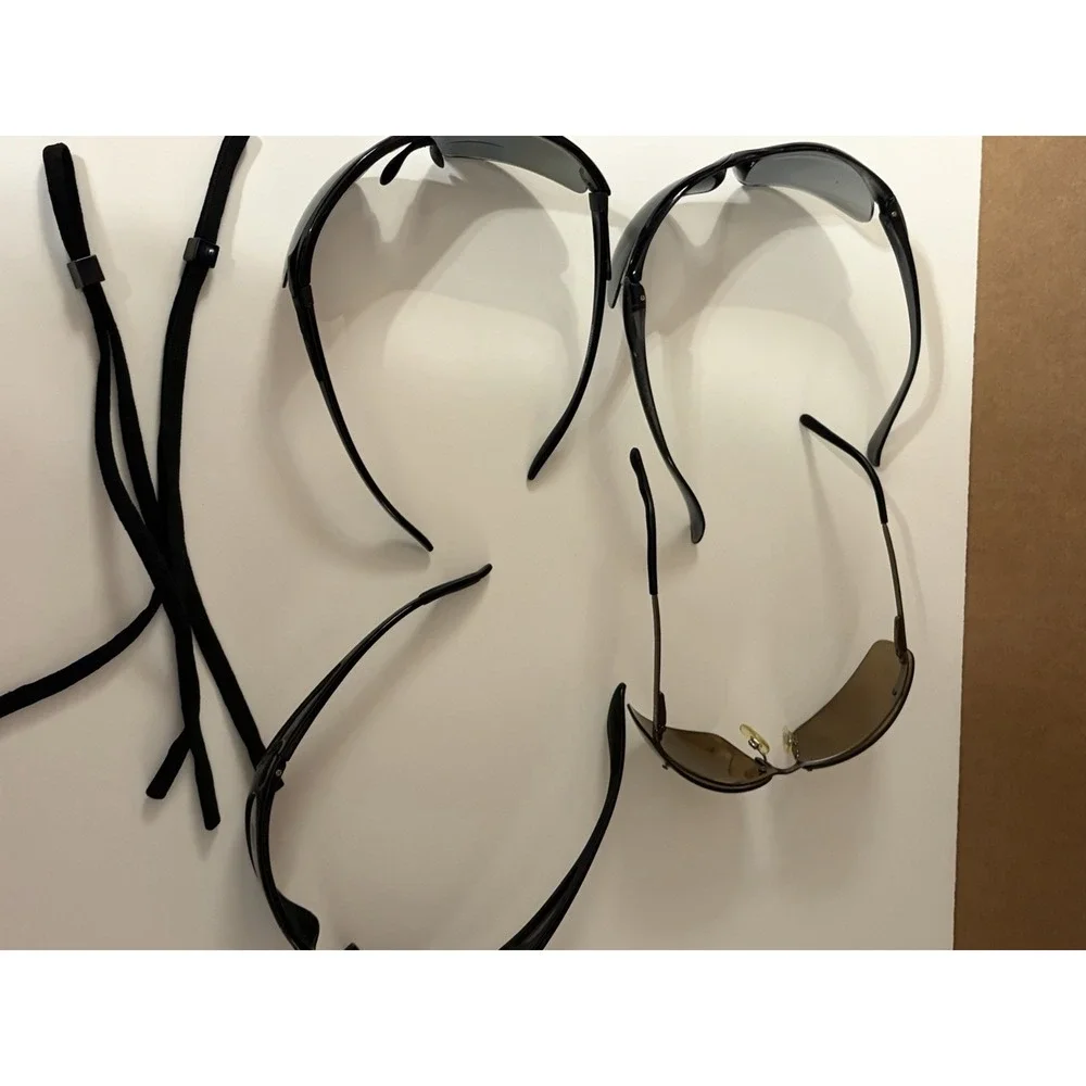 Safety Glasses, Sunglasses Lot of 4 pairs with 2 adjustable straps, Workwear